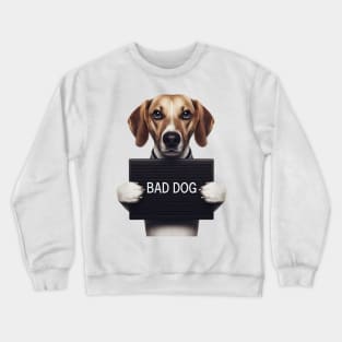 Bad Dog Photo Mugshot Crewneck Sweatshirt